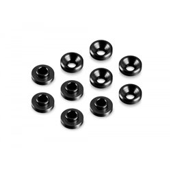 Alu Countersunk Servo Shim - Black (10)