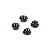 Alu Nut M4 With Serrated Flange - Black (4)