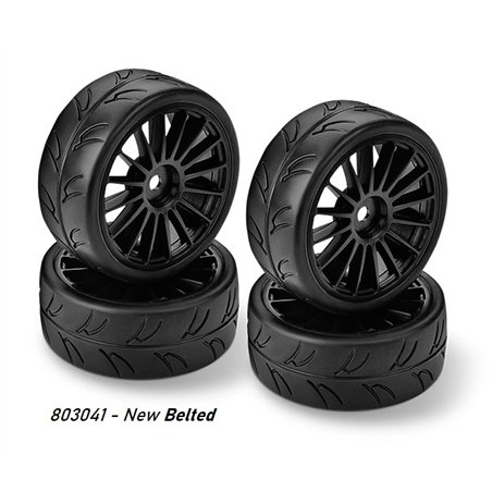 1/10 Pre-Cut Slick Belted Tires Right & Left (2+2)