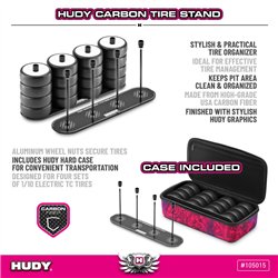 Carbon Tire Stand + Hard Case - 1/10 Electric TC