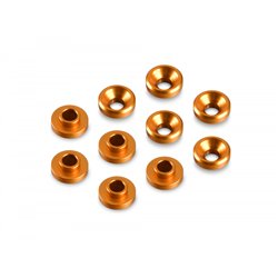 Alu Countersunk Servo Shim - Orange (10)