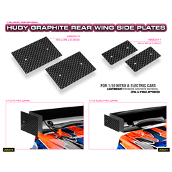 Graphite Rear Wing Side Plate 0.5mm - 1/10 Nitro (2)