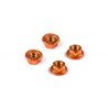 Alu Nut M4 With Serrated Flange - Orange (4)