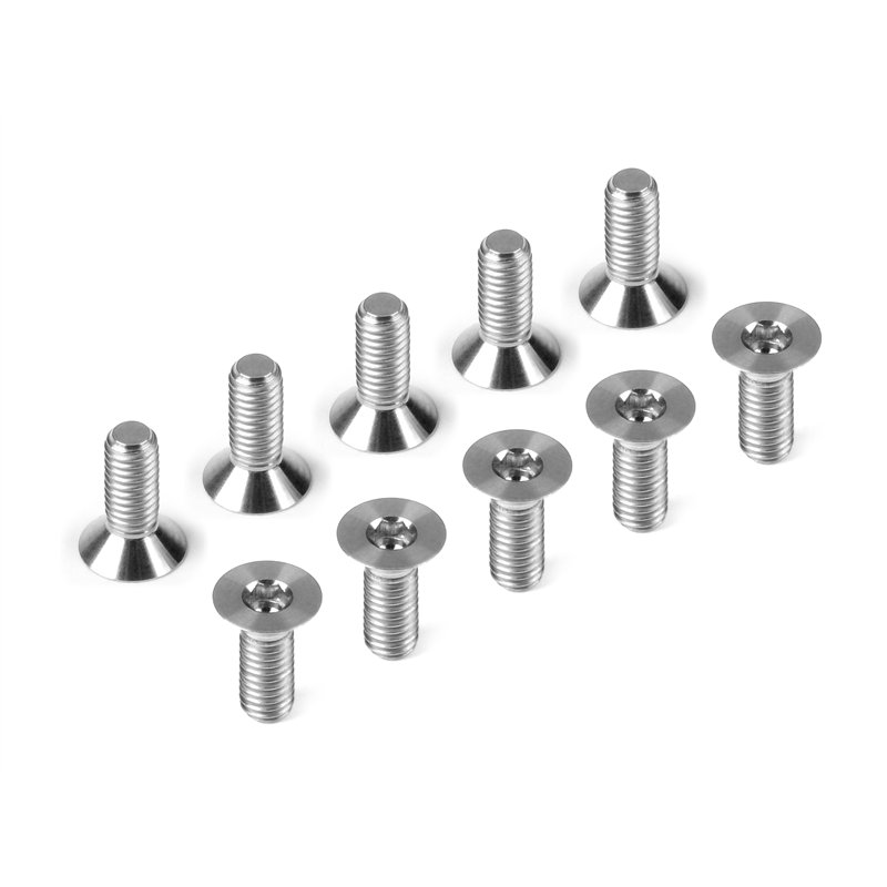 Titanium Flat Head Screw M3x8 (10)