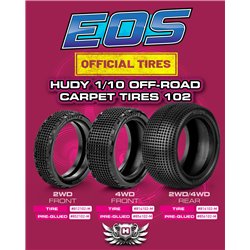 HUDY 1/10 OFF-ROAD TIRE 2WD FRONT CARPET - 102 - MEDIUM (2)