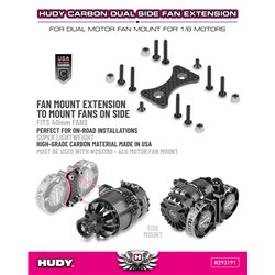 Carbon Dual Side Fan Extension For Alu Dual Motor Fan Mount