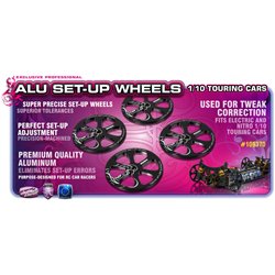 Alu Set-Up Wheel for 1/10 Rubber Tires (4)