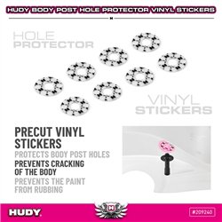 Bodypost Hole Protector Vinyl Sticker 7x16x0.5mm (8)