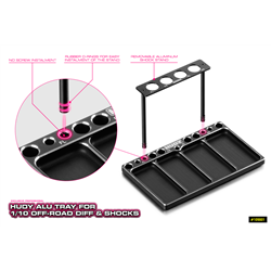 Alu Tray for 1/10 Off-Road Diff & Shocks