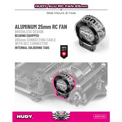 Alu RC Fan 24mm - Side Mount 2 Hole