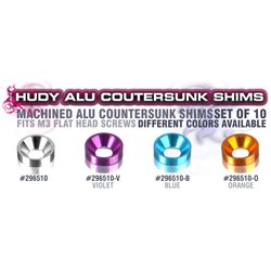Alu Countersunk Shim - Violet (10)