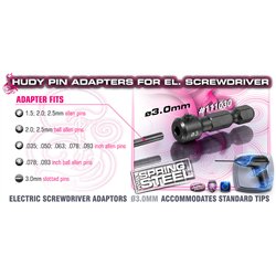 Pin Adapter 3.0mm for El. Screwdriver