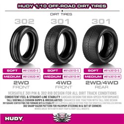 1/10 Off-Road Tire 4WD Front Dirt - 301 - Soft (2)
