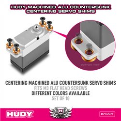 Alu Countersunk Servo Shim - Orange (10)