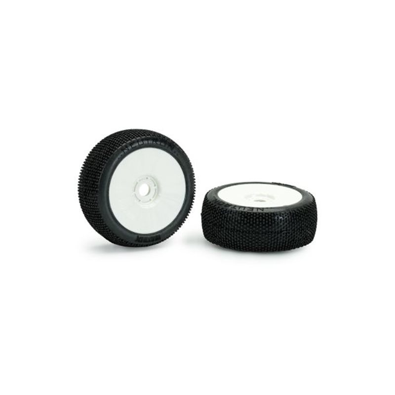 Matrix Neutron Super Soft 1:8 Buggy Pre-glued White Wheels (2)