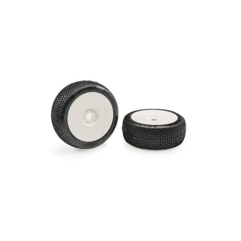 Matrix Stardust Super Soft 1:8 Buggy Pre-glued White Wheels (2)