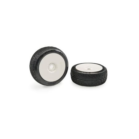 Matrix Stardust Ultra Soft 1:8 Buggy Pre-glued White Wheels (2)