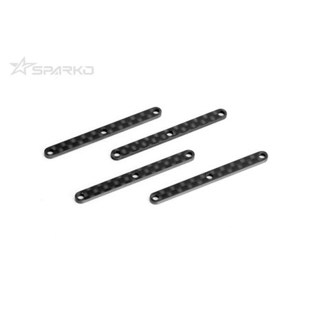 Sparko F8 Carbon Fiber Front Upper Arm Inserts (RL) 1.5mm (4pcs)
