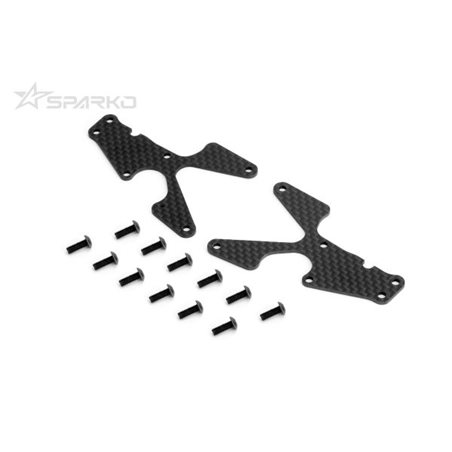 Sparko F8 Carbon Front Lower Arm Inserts 2.0mm - 2pcs