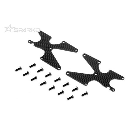 Sparko F8 Carbon Rear Arm inserts 2.0mm - 2pcs