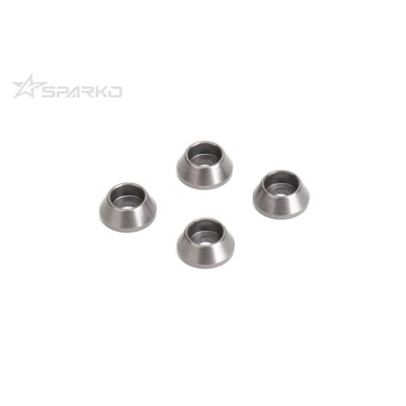 Sparko F8 Aluminum Shock Tower Washers (Titanium Color)