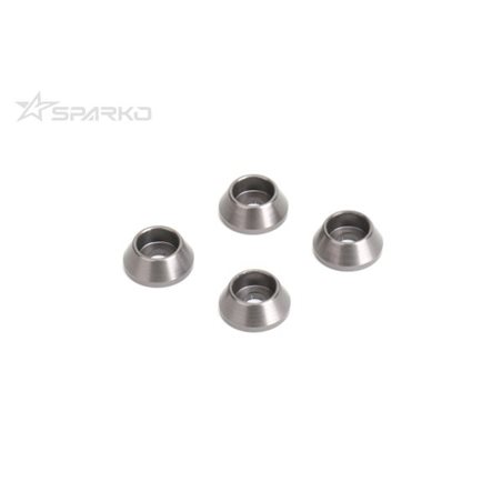 Sparko F8 Aluminum Shock Tower Washers (Titanium Color)