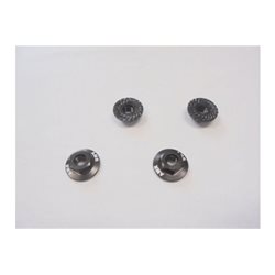 Serrated Large Diameter 1:10 Aluminium Wheel Nuts (4) Gun Metal