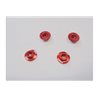 Serrated Large Diameter 1:10 Aluminium Wheel Nuts (4) Red