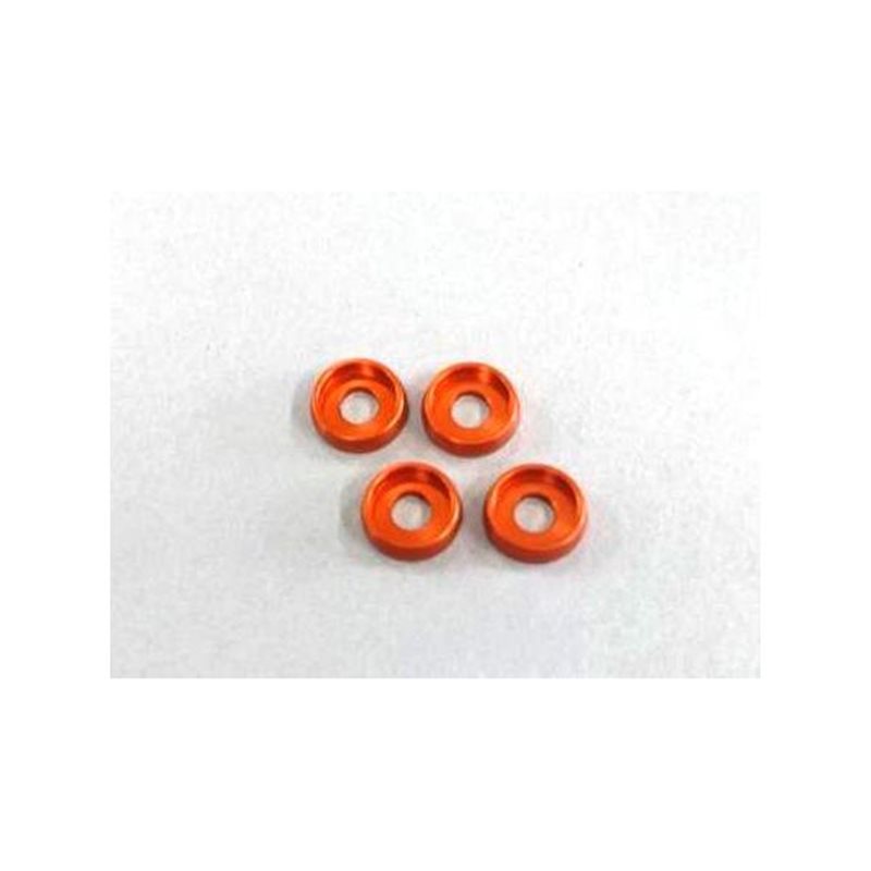 M4 Flat Head Washer (4) Orange