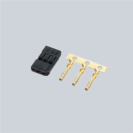 Servo Connector Plug Set  (Black / Gold Plated)