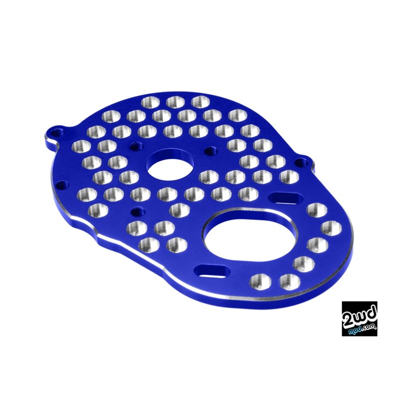 JConcepts - B4 aluminum rear motor mount - honeycomb - blue
