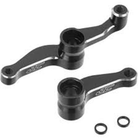 JConcepts - DR10 | SR10 | RB10, aluminum steering bellcranks - black