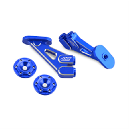 JConcepts - RC10B5M, aluminum wing mounts - blue