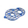 B6D 3-gear stand-up Honeycomb motor plate - blue