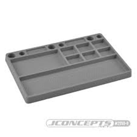 JConcepts parts tray, rubber material - gray