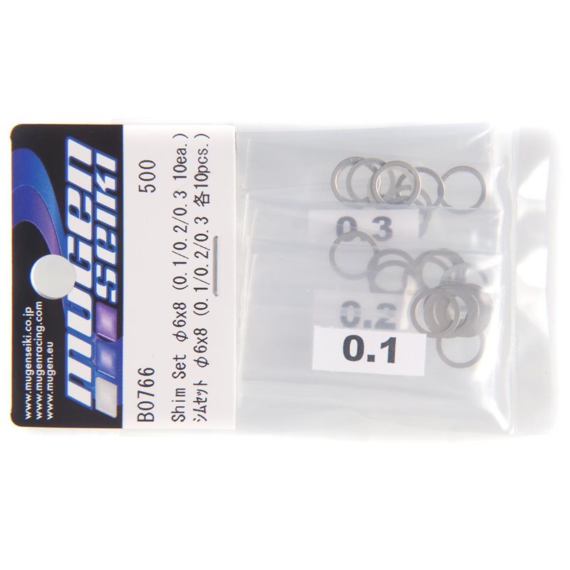 SHIM SETS  6x8 (0.1, 0.2, 0.3 10pcs each)