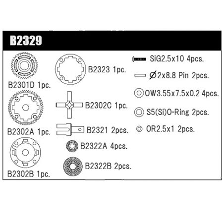 Gear Diff Kit MSB1