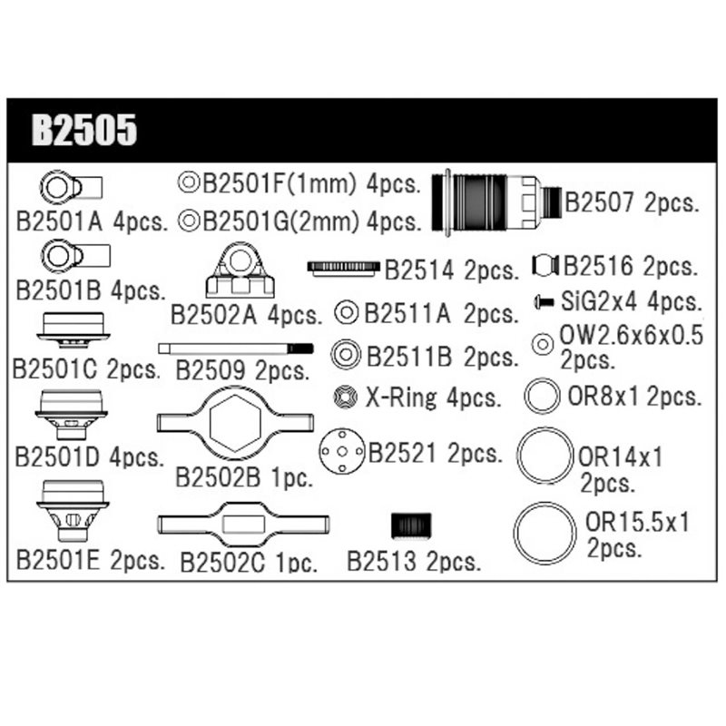 Front Shock Kit MSB1
