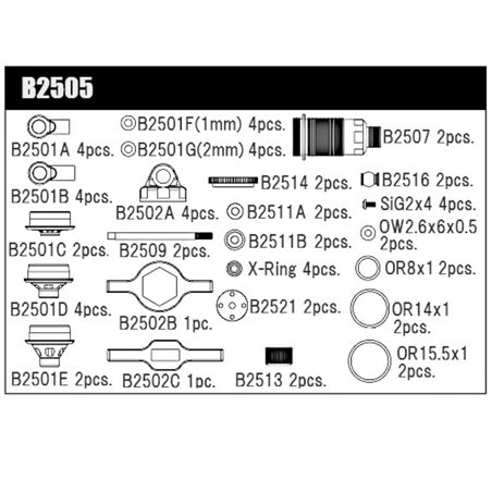 Front Shock Kit MSB1