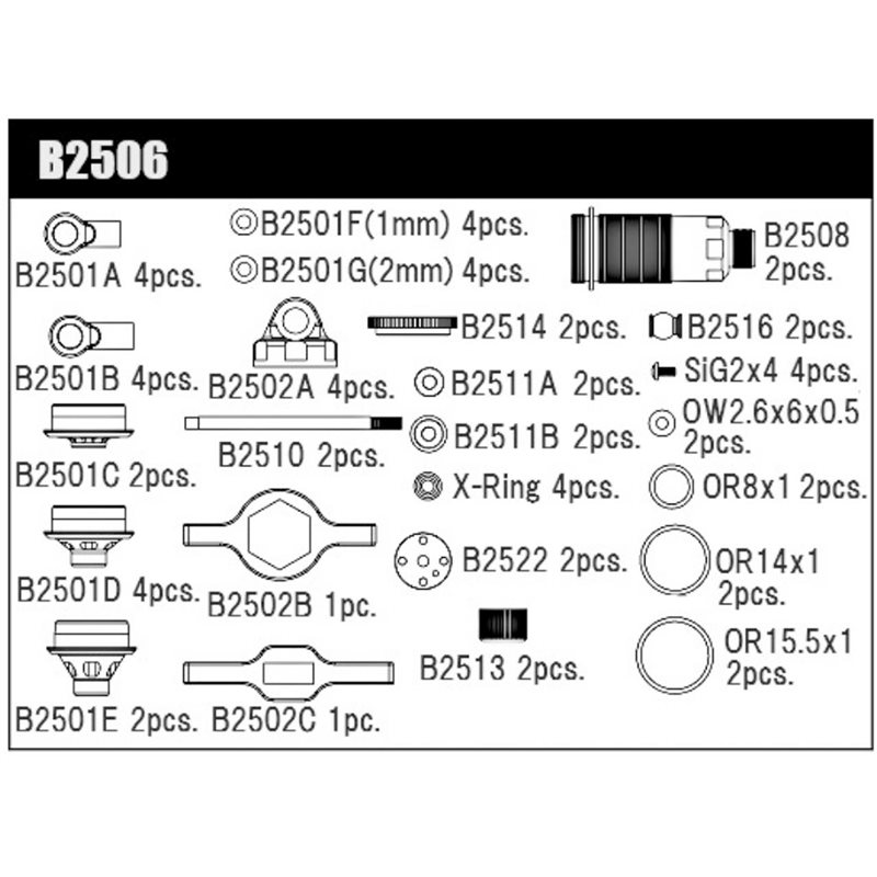 Rear Shock Kit MSB1