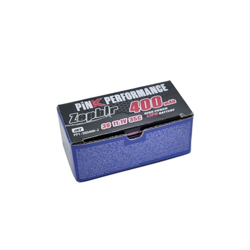 Pink Performance Zephir LiPo 3S 11.1V-400-35C (JST) 40x21x23mm 35g