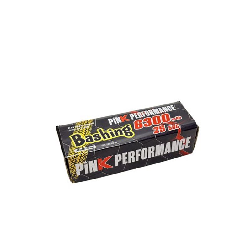 Pink Bashing LiPo 2S 7.4V-6300-50C (Multi) 139x47x25mm 325g