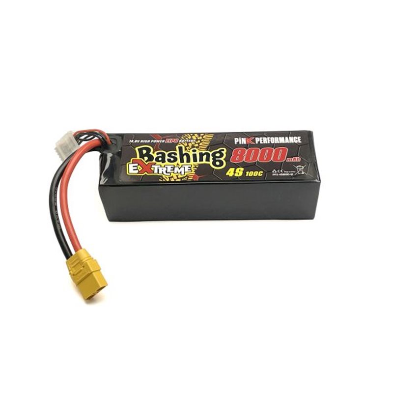 Pink Extreme Bashing LiPo 4S 14.8V-8000-100C Multi 157x53x42mm 760g