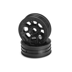 Hazard - 1.9" RC10 front wheel - black (3/16 x 5/16" flanged bearing fit)