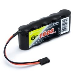 Mottagarbatteri NiMH 6,0V 1600mAh Rak