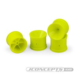 Mono, RC10T, T2, T3, GT, rear (3/16" axle) wheel - yellow, 4pc.