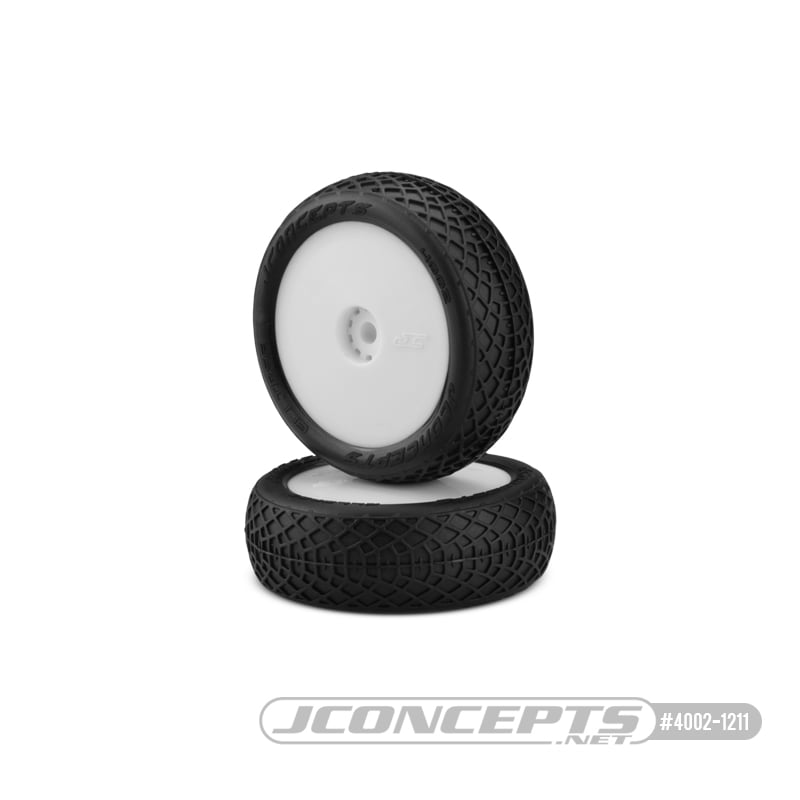 Ellipse - green compound - pre-mounted, white wheels (Fits - Losi Mini-B front)