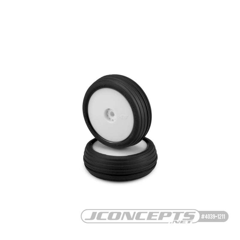 Hawk - green compound - pre-mounted, white wheels (Fits - Losi Mini-B front)