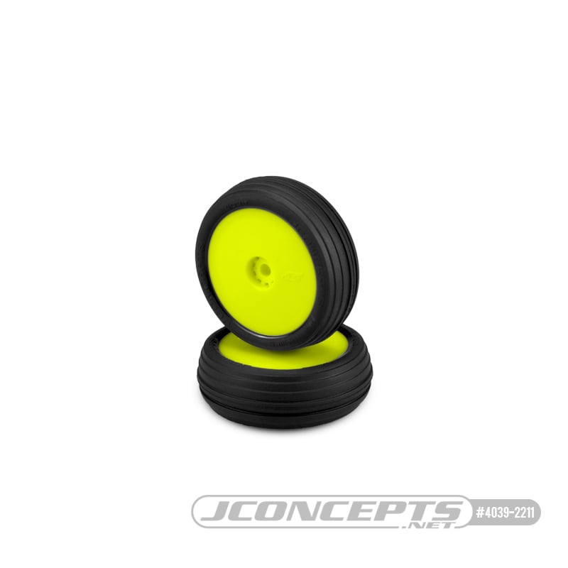 Hawk - green compound - pre-mounted, yellow wheels (Fits - Losi Mini-B front)