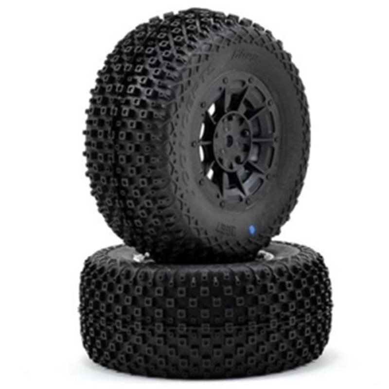 Choppers - blue compound - black Hazard 12mm wheel - (Losi SCT-E, 22 SCT pre-mounted) 